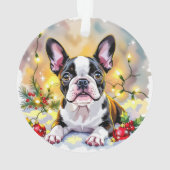 Ein süßes Boston-Terrier-Weihnachten Ornament (Rückseite)