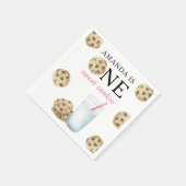 Ein süßes Cookie & Milchmädchen zum ersten Geburts Serviette (Ecke)