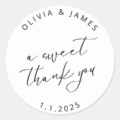 Ein süßes Dankeschön an Aufkleber (Vorderseite)