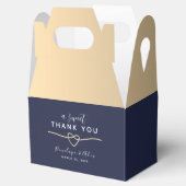 Ein süßes Dankeschön an die blaue Gastgeschenk Hoc Geschenkschachtel (Geöffnet)