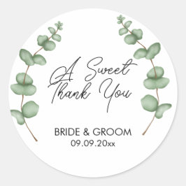 Ein süßes Dankeschön an Sie für, Leckerei, Geschen Runder Aufkleber