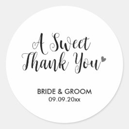 Ein süßes Dankeschön an Sie für, Leckerei, Geschen Runder Aufkleber