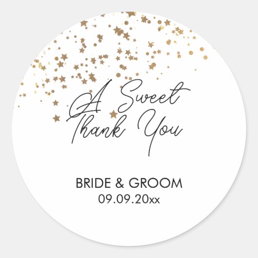 Ein süßes Dankeschön an Sie Gefallen, Leckerei, Ge Runder Aufkleber (Vorderseite)