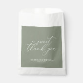 Ein süßes Dankeschön, dass Sie Grün Boho Hochzeit  Geschenktütchen (Vorderseite)