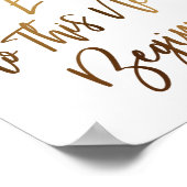 Ein süßes Ende dieses neuen, einfachen Zeichens Poster (Ecke)