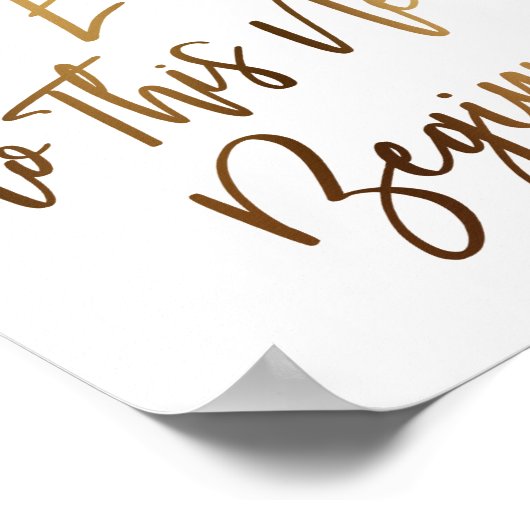 Ein süßes Ende dieses neuen, einfachen Zeichens Poster (Ecke)