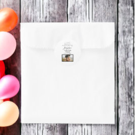 Ein süßes Ende für ein neues Foto für den Beginnen Runder Aufkleber