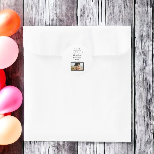 Ein süßes Ende für ein neues Foto für den Beginnen Runder Aufkleber