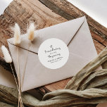 Ein süßes Ende für eine neue Hochzeit Runder Aufkleber<br><div class="desc">Ein süßes Ende zu einem neuen Hochzeitsticker mit klassischem Rundaufkleber ist perfekt für eine rustikale Hochzeit. Das Design besticht durch einen eleganten Kalligraphie-Schriftart,  der Ihre Veranstaltung verschönert.</div>