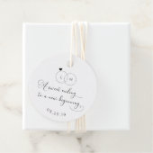 Ein süßes Ende für eine neue Hochzeitsrunde Geschenkanhänger (Beispiel)