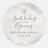 Ein süßes Ende für einen neuen Hochzeitsklassiker Runder Aufkleber (Vorderseite)