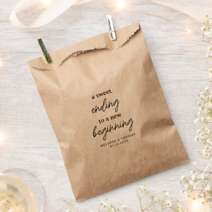 Ein süßes Ende zu einem neuen Beginncookie Geschenktütchen