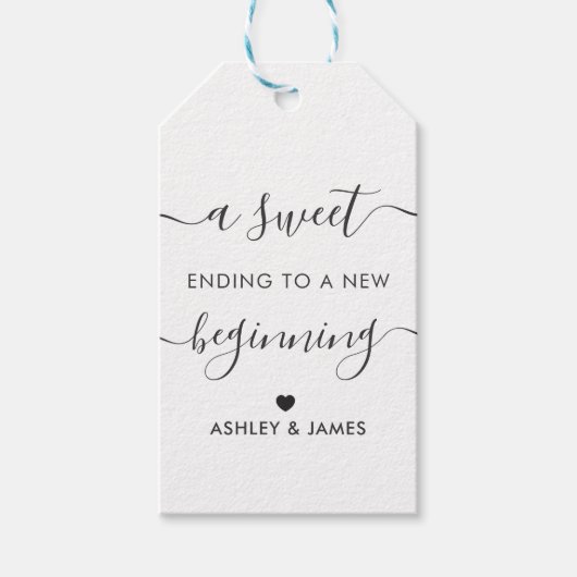 Ein süßes Ende zu einer neuen Beginnmarke, Kraft Geschenkanhänger (Vorderseite)