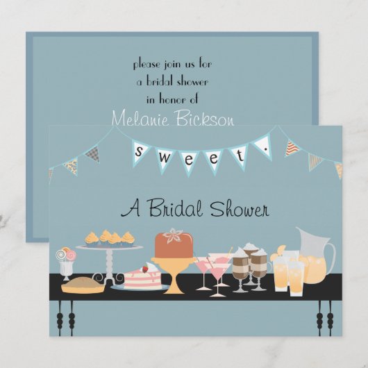 Ein süßes Ereignis Einladung (Vorne/Hinten)