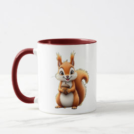 Ein süßes, fröhliches Eichhörnchen. Tasse