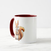 Ein süßes, fröhliches Eichhörnchen. Tasse (Vorderseite Links)