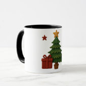 Ein süßes gestricktes Baumgeschenk Tasse (Vorderseite Links)