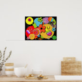 Ein süßes Girlish-Muster Poster (Küche)