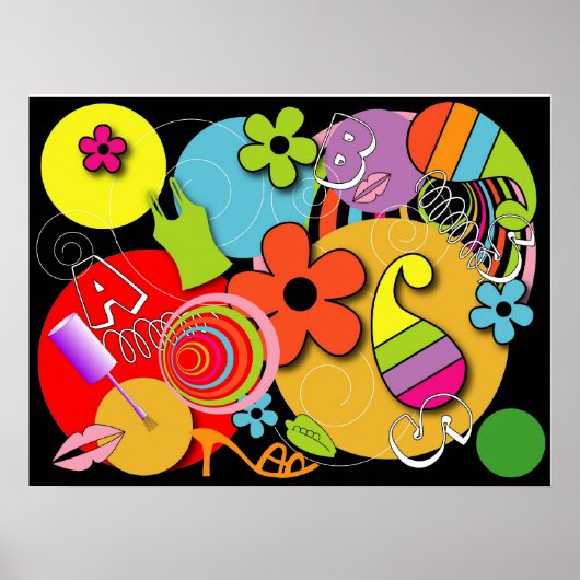 Ein süßes Girlish-Muster Poster (Vorne)