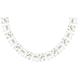 Ein süßes Keks und Milch zum ersten Geburtstag Wimpelkette