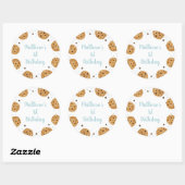 Ein süßes Keks zum ersten Geburtstag Runder Aufkleber (Blatt)