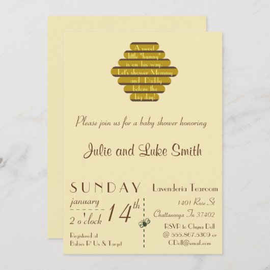 Ein süßes kleines Hütchen Einladung (Vorne/Hinten)