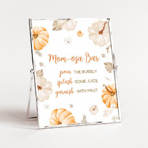 Ein süßes kleines Kürbis-Mama-Osa-Bar-Schild Poster