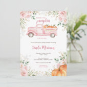 Ein süßes kleines Kürbisbaby-Mädchen Einladung (Stehend Vorderseite)