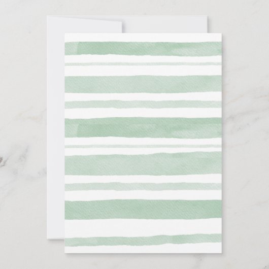 Ein süßes kleines Lamm hat eine Blumendusche bekom Einladung (Rückseite)