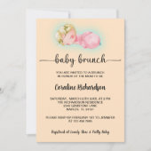 Ein süßes kleines Mädchen Baby Brunch Einladung (Vorderseite)