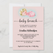 Ein süßes kleines Mädchen Baby Brunch Einladung (Vorderseite)