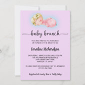 Ein süßes kleines Mädchen Baby Brunch Einladung (Vorderseite)