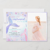 Ein süßes kleines Mermaid-Baby-Foto Einladung (Vorderseite)