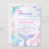 Ein süßes kleines Mermaid-Baby-Party Einladung (Vorderseite)