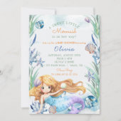Ein süßes kleines Mermaid-Baby-Party Einladung (Vorderseite)