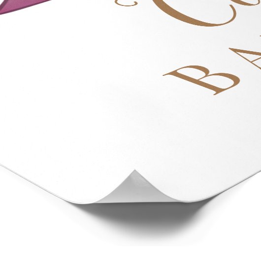 Ein süßes kleines Pumpkin Baby Duschzeichen Poster (Ecke)