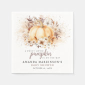 Ein süßes, kleines Pumpkin-Neutral-Baby-Duschpapie Serviette (Vorderseite)