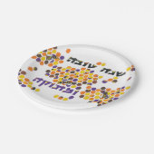 Ein süßes neues Jahr oben dienen Pappteller (Schrägansicht)