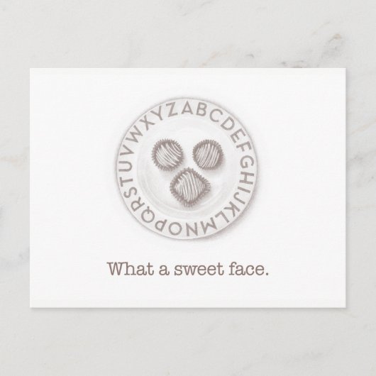 Ein süßes Truffelgesicht Postkarte (Vorderseite)