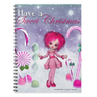 Ein süßes Weihnachten :: Fantasy Girl Notebook Notizblock