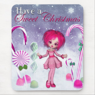 Ein süßes Weihnachten :: Pink Cookie Poser Girl Mousepad