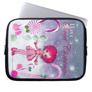Ein süßes Weihnachten :: Pink Fantasy Girl Laptopschutzhülle