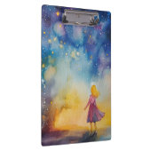 Ein süßes Whimsical Girl Staring in der Nacht Klemmbrett (Rechts)
