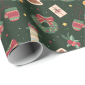 Ein süßes Winterfest-Geschenkpapier   Geschenkpapier (Rolleneckpunkt)