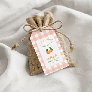 Ein süßes Zitrus-Rosa-Baby-Party-Geschenk-Tag Geschenkanhänger