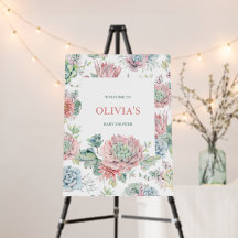 Ein Sweet Baby Girl Desert Floral Baby Duschzeiche