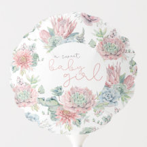 Ein Sweet Baby Girl Desert Sage Baby Showballon