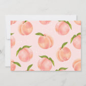 Ein Sweet Peach 1. Geburtstag Foto Einladung (Rückseite)