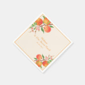Ein Sweet Peach 1. Geburtstag Papier Napkin Serviette (Ecke)