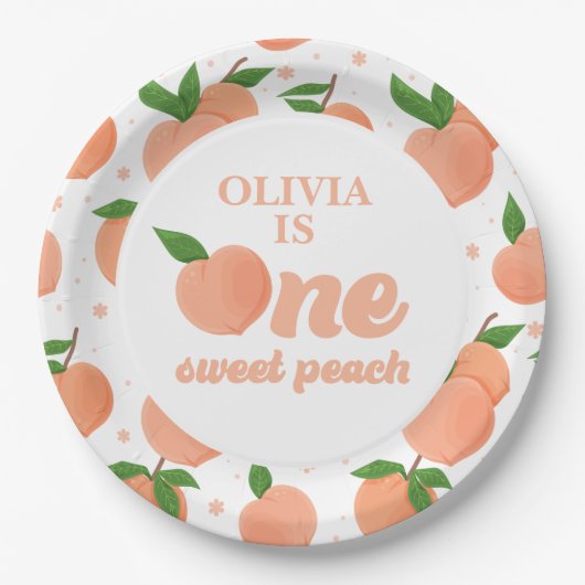 Ein Sweet Peach Birthday Paper Teller (Vorderseite)